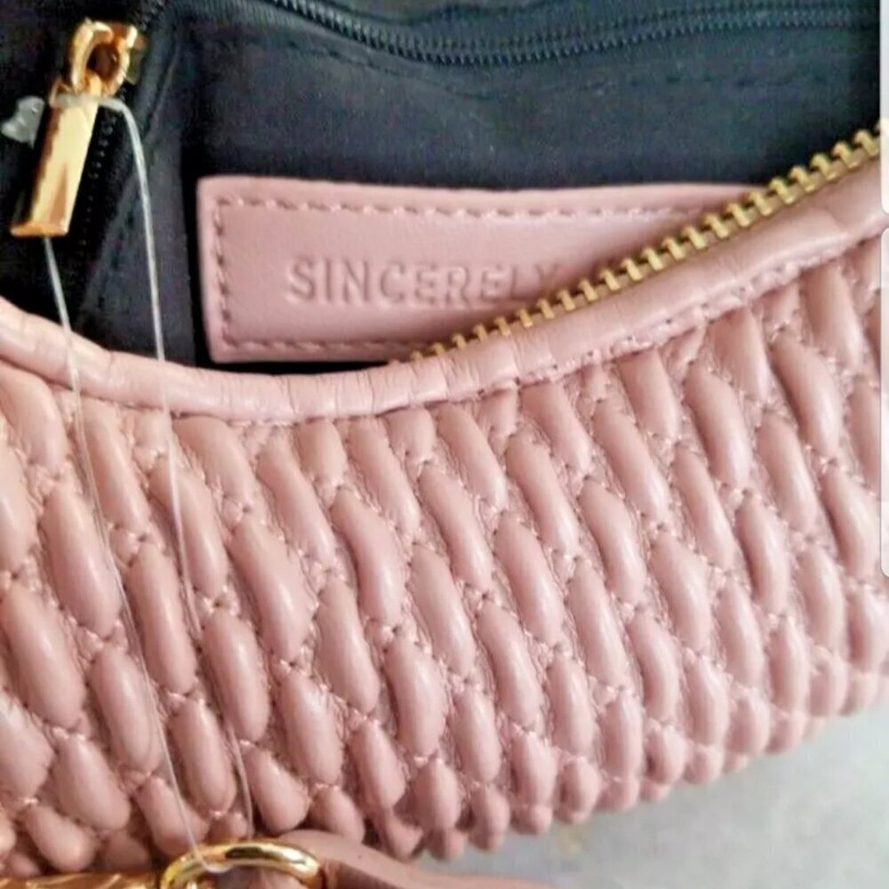 Sincerely Jules Women Peach Shoulder Purse with Adjustable Straps - Picture 3 of 4